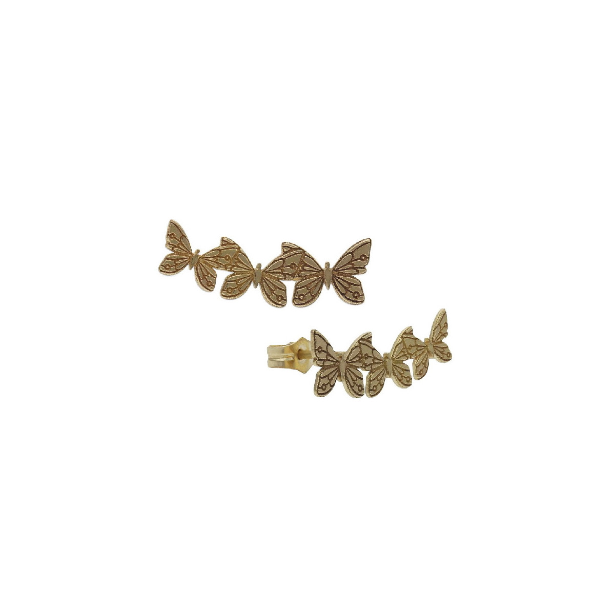 Pendientes trepadores Oro Lucarelli P1342