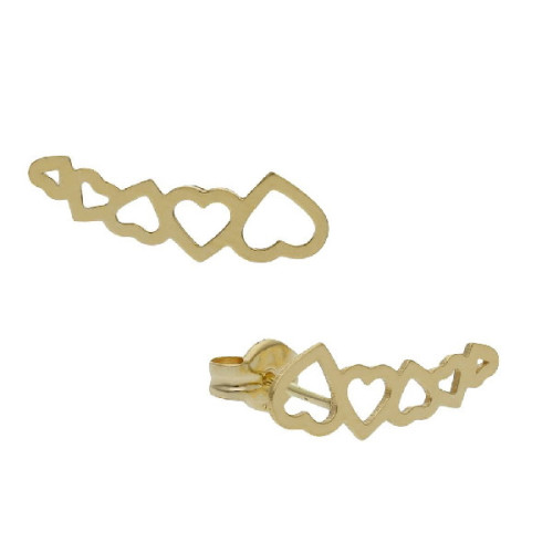 Pendientes trepadores Oro Lucarelli P1341