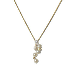 Collar Oro, perlas y diamantes D074030