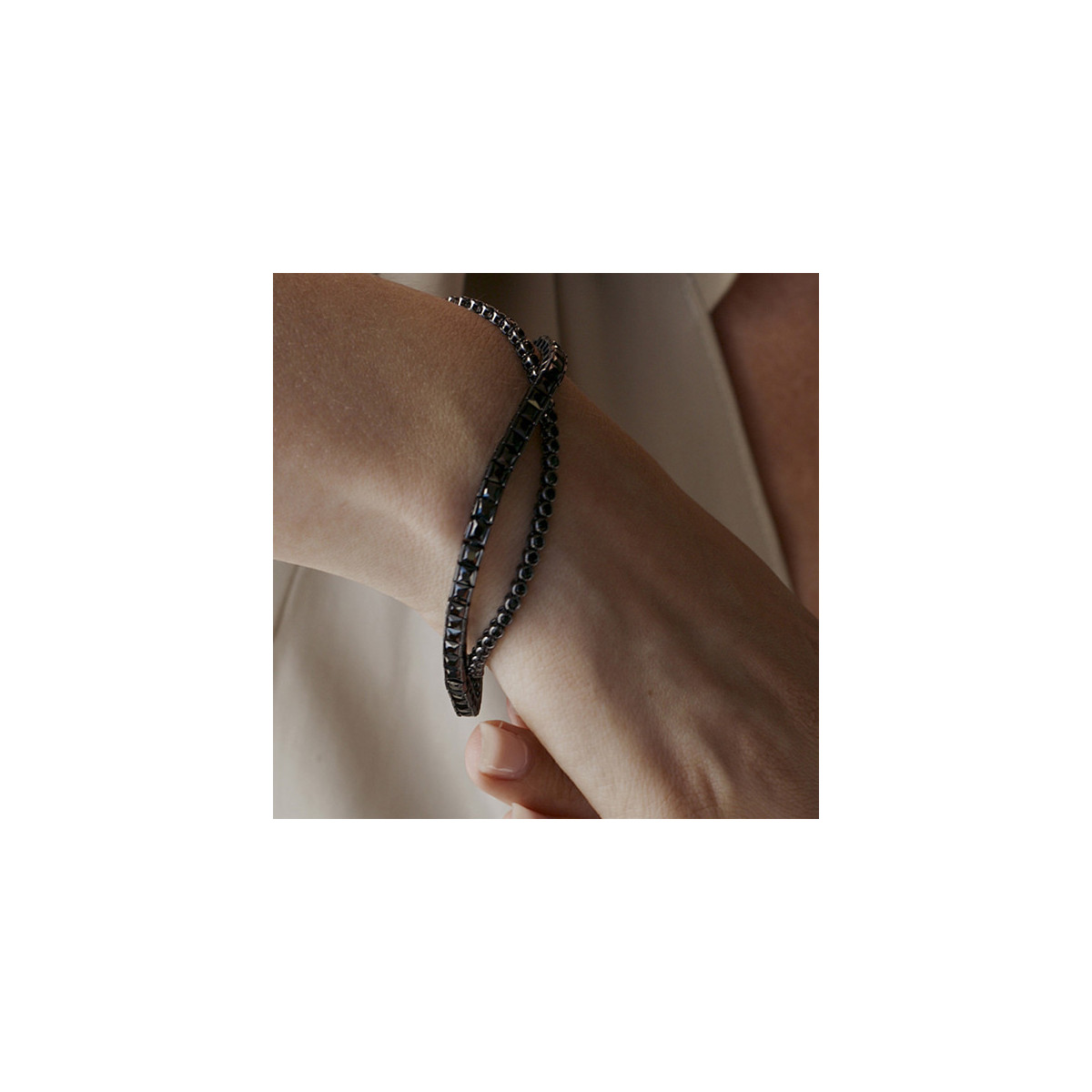 Pulsera Riviere plata LineArgent 10100-N-P