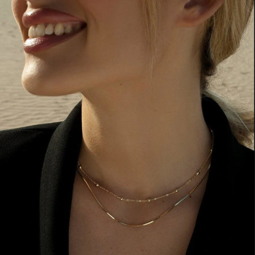 COLLAR PLATA LINEARGENT 18579-C